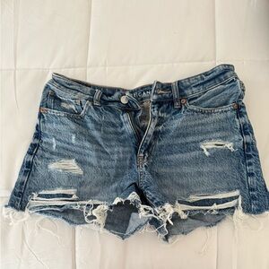 American Eagle Outfitters Blue Jean Shorts Distressed Style